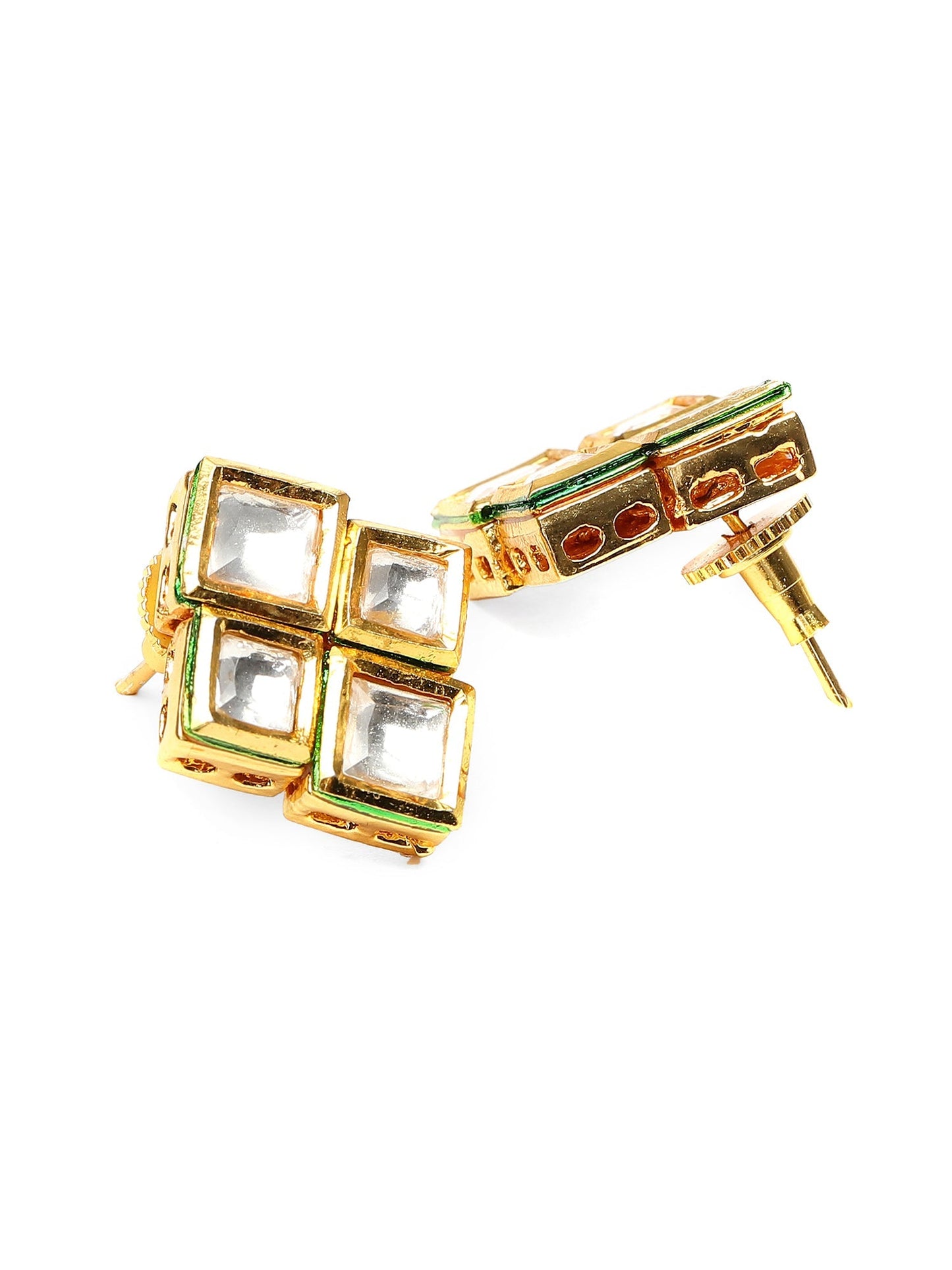 Kundan in Pearl String with Matching Studs - Ruby Raang - Swadesiicart