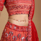 Red Stone & Clear Patchi Kundan in Pearl Kamar Band - Ruby Raang | Swadesiicart