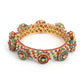 Rajwada Red - Green Hues Handcrafted Heavy Bangles (set of 2) - Ruby Raang - Swadesiicart