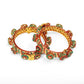 Rajwada Red - Green Hues Handcrafted Heavy Bangles (set of 2) - Ruby Raang - Swadesiicart