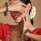 Meenakari Handcrafted Heavy Bangles (set of 2) - Ruby Raang - Swadesiicart