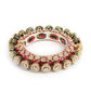 Red Meenakari Handcrafted Heavy Bangles (set of 2) - Ruby Raang - Swadesiicart