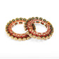 Red Meenakari Handcrafted Heavy Bangles (set of 2) - Ruby Raang - Swadesiicart