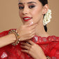 Pearl Meenakari Handcrafted Heavy Bangles (set of 2) - Ruby Raang - Swadesiicart