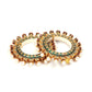 Oversized Pearl Meenakari Handcrafted Heavy Bangles (set of 2) - Ruby Raang - Swadesiicart