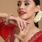 Handcrafted Pearl Heavy Bangles (set of 2) - Ruby Raang - Swadesiicart