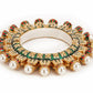 Oversized Pearl Meenakari Handcrafted Heavy Bangle - Ruby Raang - Swadesiicart