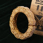 Golden Pearl Handcrafted Heavy Bangle - Ruby Raang - Swadesiicart
