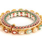 Multi Meenakari Handcrafted Heavy Bangle - Ruby Raang - Swadesiicart