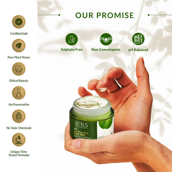 Lotus Botanicals Cica Pore Minimizing Face Gel | Swadesiicart