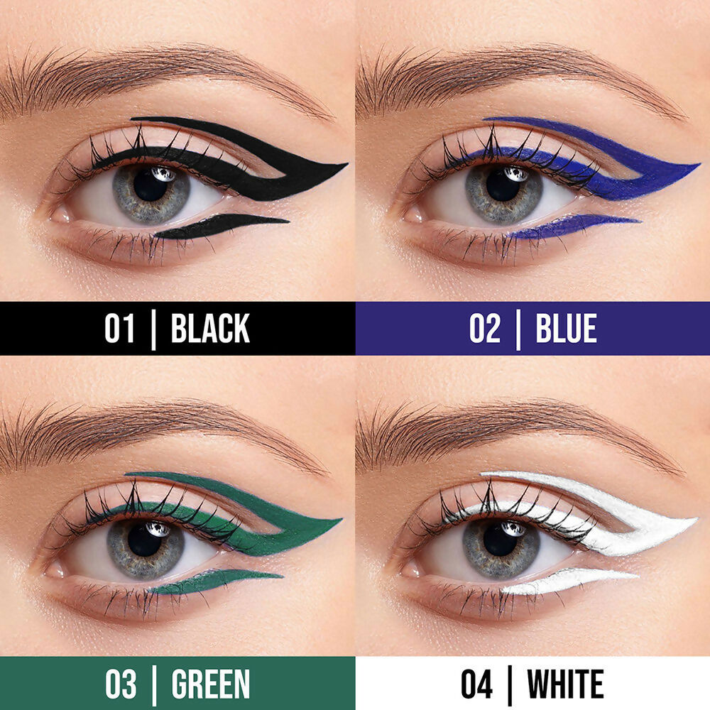 Colors Queen Fabulous Color Eyeliner - 01 | Swadesiicart