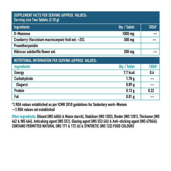 HK Vitals Cranberry + D-Mannose Tablets | Swadesiicart