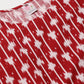 Ahalyaa Women Red & White Printed Pure Cotton Top | Swadesiicart
