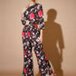 Myshka Women Black Printed Co-Ords - Swadesiicart
