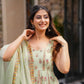 Prazu Fashion Light Lime Green Georgette Thread Sequin Anarkali Suit - Swadesiicart