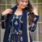 Prazu Fashion Blue Georgette Thread Sequin Anarkali Suit - Swadesiicart
