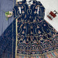 Prazu Fashion Blue Georgette Thread Sequin Anarkali Suit - Swadesiicart