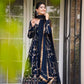 Prazu Fashion Blue Georgette Thread Sequin Anarkali Suit - Swadesiicart
