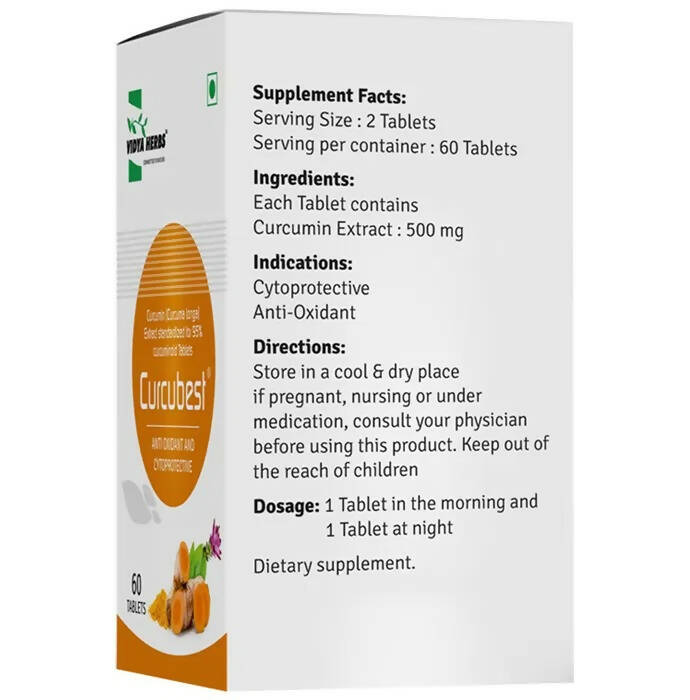 Vidya Herbs Curcubest Tablet - Swadesiicart