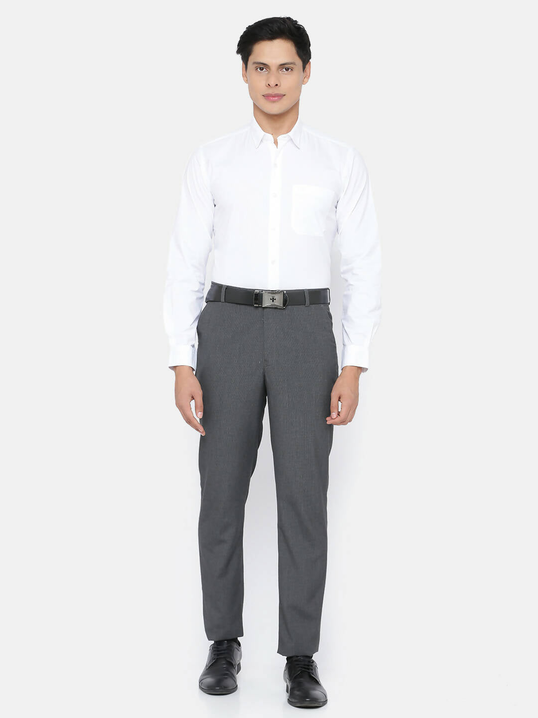 Ramraj Cotton Mens Full Sleeve Formal 100 % Cotton White Shirt | Swadesiicart