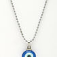 NVR Unisex Evil Eye Silver-Plated Stainless Steel Pendant with Chain - Swadesiicart