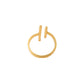 NVR Women's Western Gold-Polished Ajustable Finger Ring | Swadesiicart