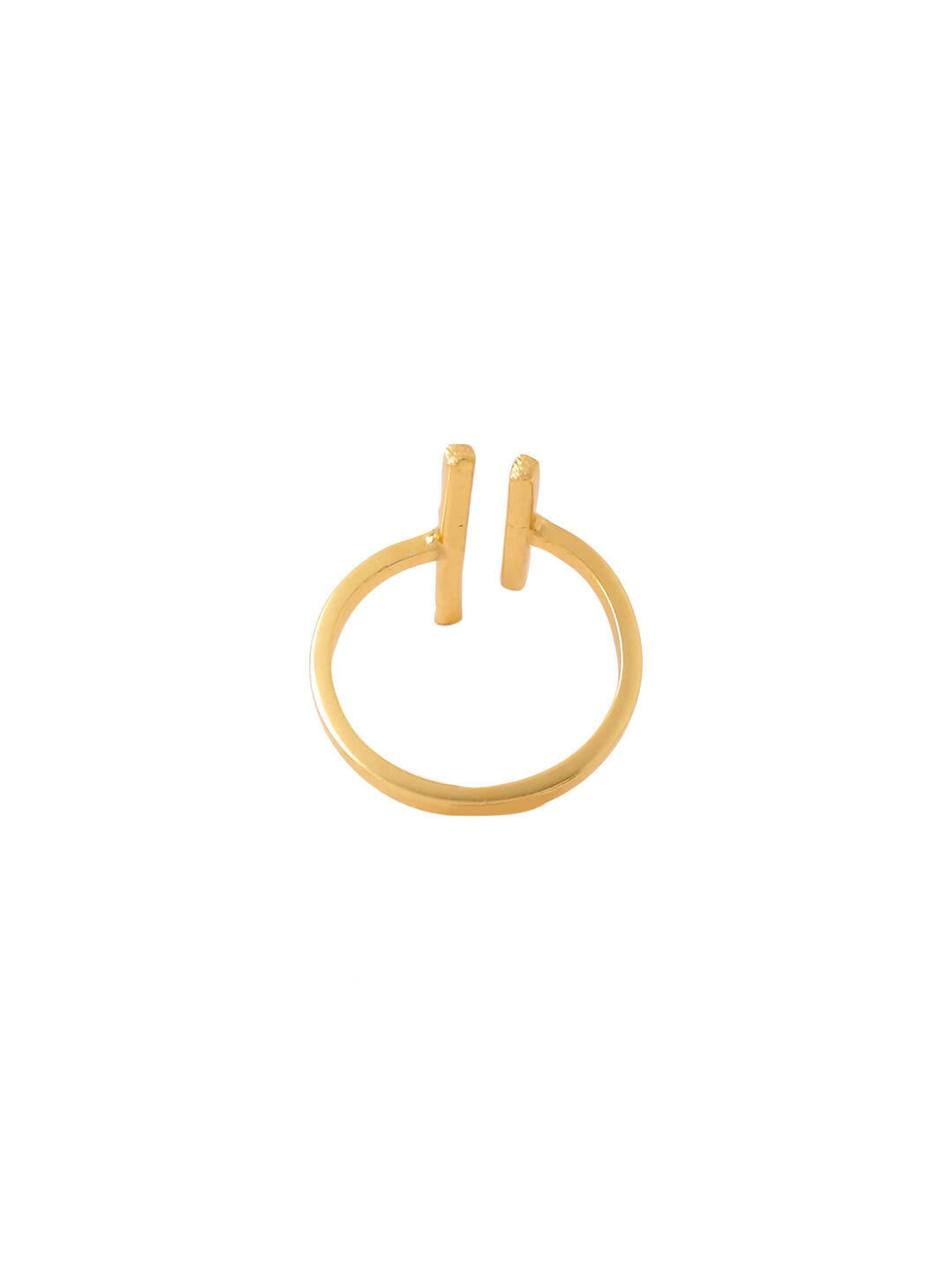 NVR Women's Western Gold-Polished Ajustable Finger Ring | Swadesiicart