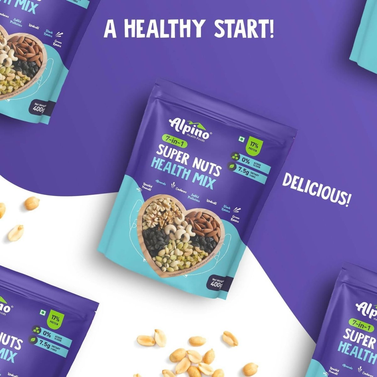 Alpino 7-in-1 Super Nuts Health Trial Mix | Swadesiicart