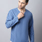 Even Apparels Blue Checked Men's Kurta With Band Collar | Swadesiicart