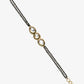 Women's Gold-Polished Black Beaded Kundan Mangalsutra Bracelet - Ruby Raang - Swadesiicart