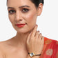 Black Kundan Mangalsutra Bracelet - Ruby Raang - Swadesiicart