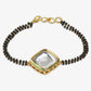Black Kundan Mangalsutra Bracelet - Ruby Raang - Swadesiicart
