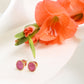 Maroon Gold-Toned Oval Studs Earrings - Ruby Raang - Ruby Raang Studio