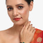 Black Gold-Polished Kundan Mangalsutra Bracelet - Ruby Raang - Swadesiicart