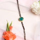 Black Gold-Polished Kundan Mangalsutra Bracelet - Ruby Raang - Ruby Raang Studio