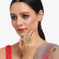 Women's Gold-Polished White Red Kundan-Studded Handcrafted Finger Ring - Ruby Raang | Swadesiicart