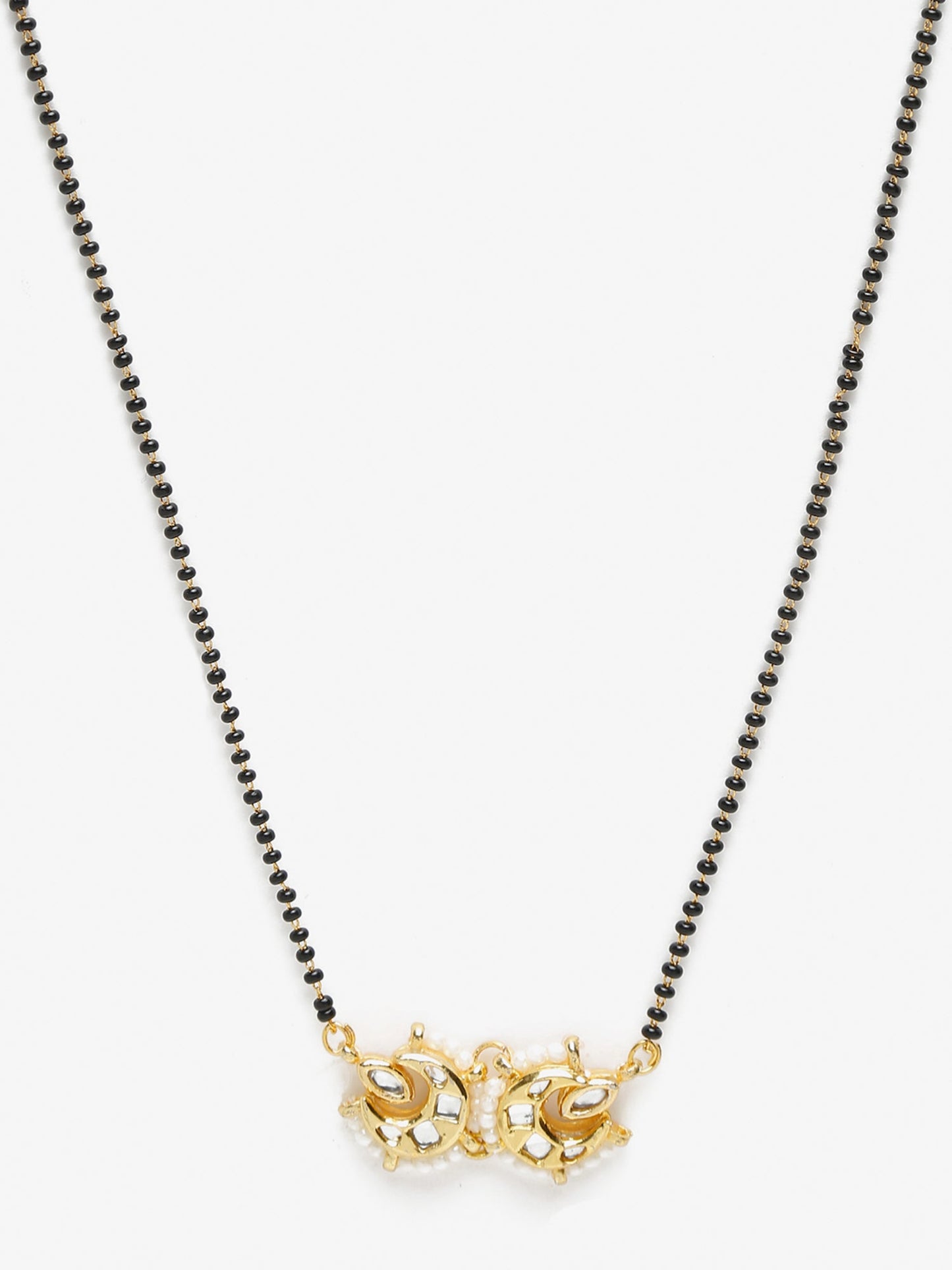 Gold-Polished Kundan Mangalsutra - Ruby Raang | Swadesiicart