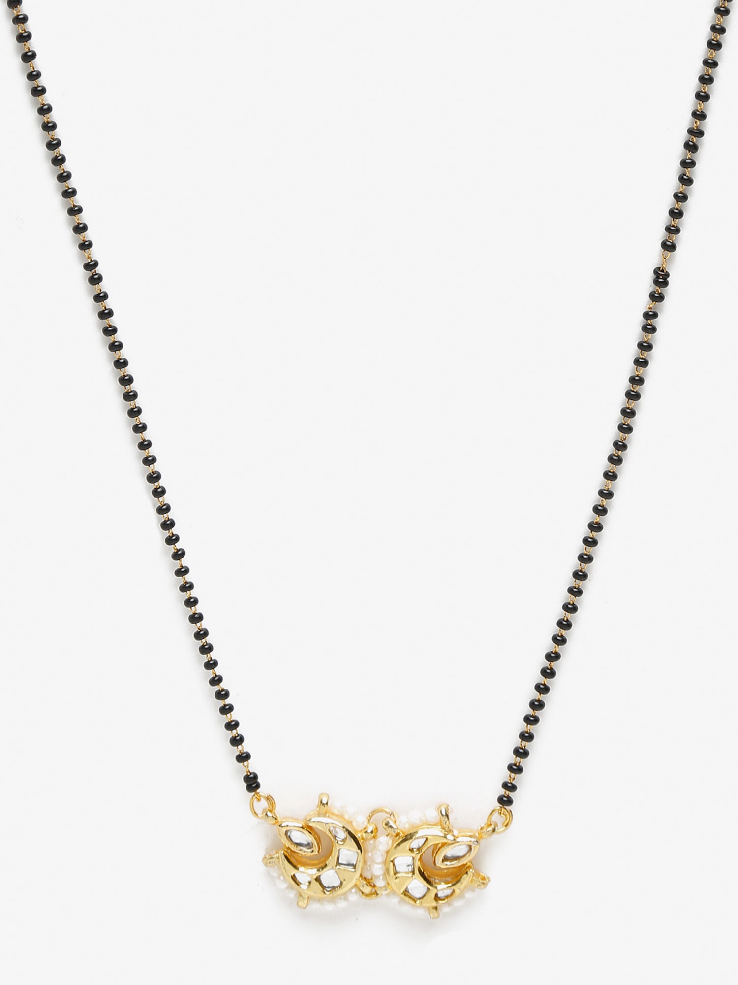 Gold-Polished Kundan Mangalsutra - Ruby Raang | Swadesiicart