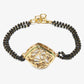 Women's Black Gold-Polished Kundan Mangalsutra Bracelet - Ruby Raang - Swadesiicart