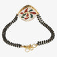 Women's Black Gold-Polished Kundan Mangalsutra Bracelet - Ruby Raang - Swadesiicart