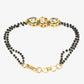 Black Gold-Toned Kundan Bracelet Mangalsutra - Ruby Raang - Swadesiicart