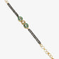 Black Gold-Polished Kundan Bracelet Mangalsutra - Ruby Raang - Swadesiicart