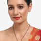 Black Gold-Toned Kundan Mangalsutra With Studs - Ruby Raang - Ruby Raang Studio