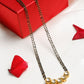 Black Gold-Polished Beaded White Kundan Studded Mangalsutra - Ruby Raang | Swadesiicart