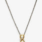 Black Gold-Toned Beads Kundan Studded Mangalsutra - Ruby Raang | Swadesiicart