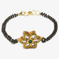 Black Gold-Polished Kundan Studded Mangalsutra Bracelet - Ruby Raang - Swadesiicart