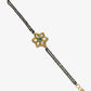 Black Gold-Polished Kundan Studded Mangalsutra Bracelet - Ruby Raang - Swadesiicart