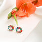 Multicoloured Gold-Toned Contemporary Studs Earrings - Ruby Raang - Ruby Raang Studio