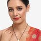Gold-Polished White Black Kundan-Studded Beaded Mangalsutra - Ruby Raang | Swadesiicart