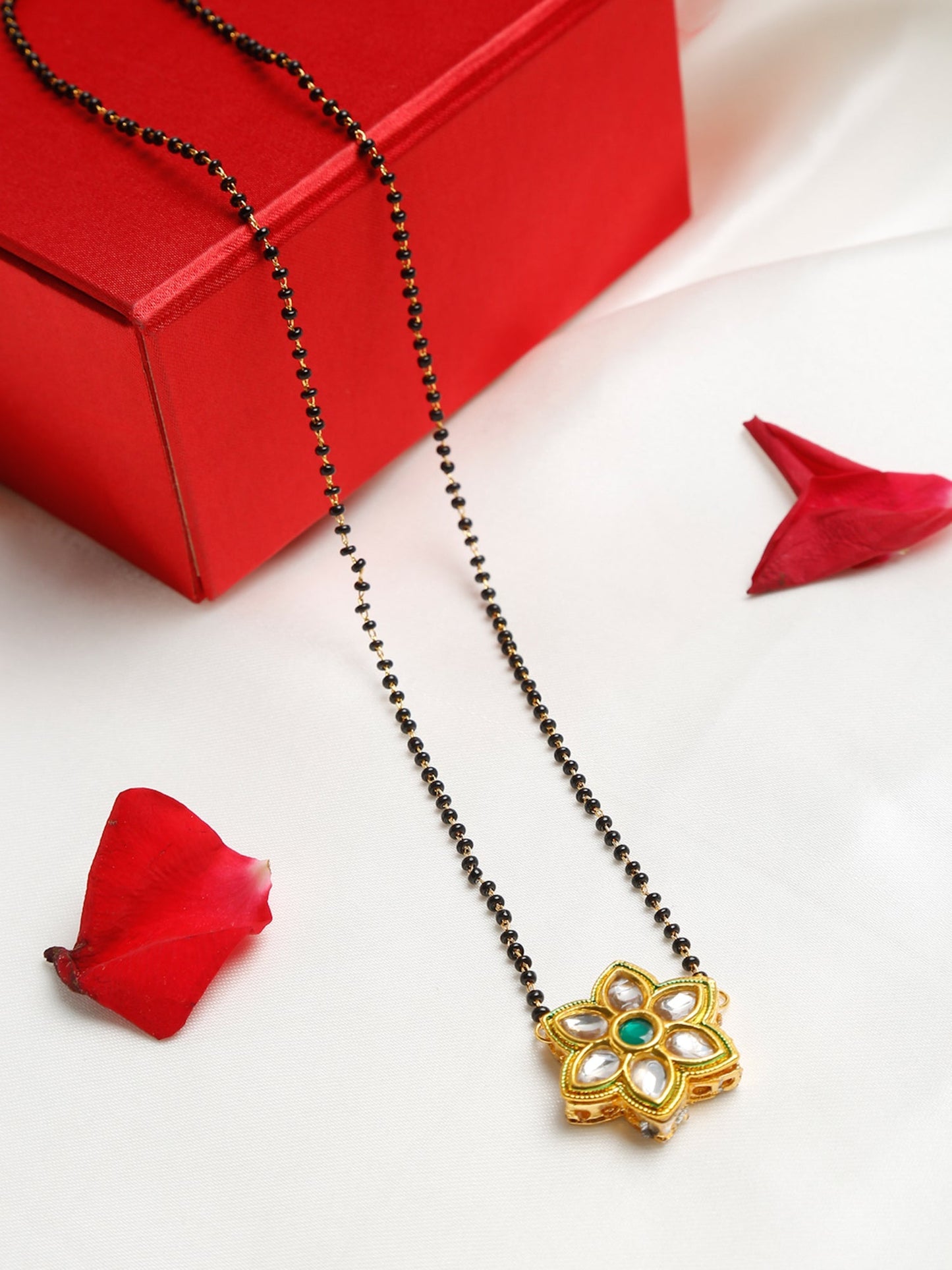 Women's Kundan Mangalsutra - Ruby Raang | Swadesiicart